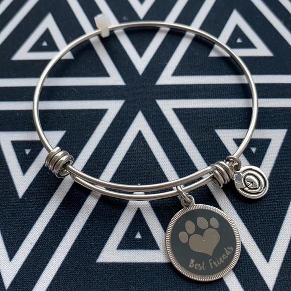 Love This Life Bangle Charm Bracelet Love My Dog - Picture 4 of 5
